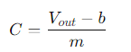 calculo da sensibilidade do sensor